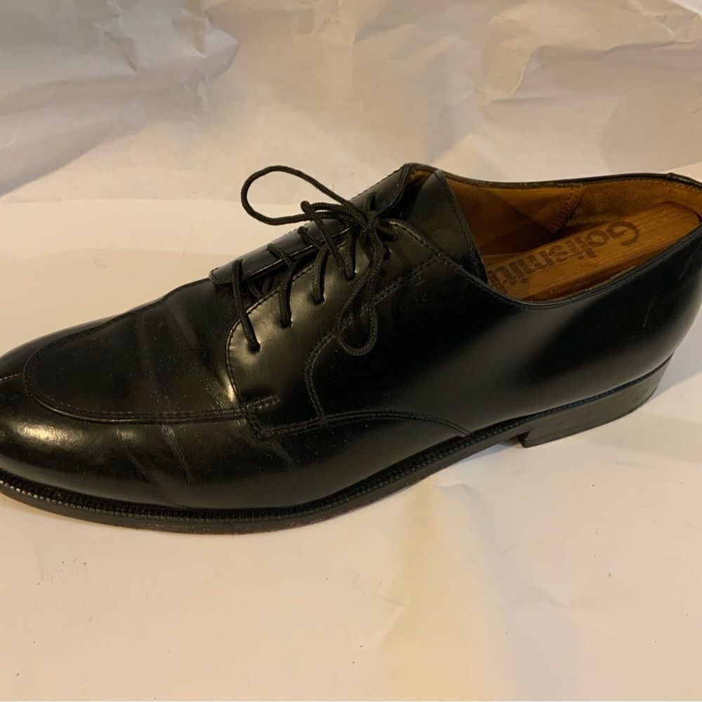 - Cole Haan Black Leather Cap Toe Derby Oxford Mens 9 D Dress Casual L…